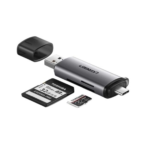 InLine Lettore Di Schede OTG 66779C Con Doppia Interfaccia USB 3.0 E Micro USB 2.0 Per SD E Micro SD